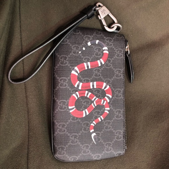 Gucci KingSnake Print Wristlet - Picture 1 of 6